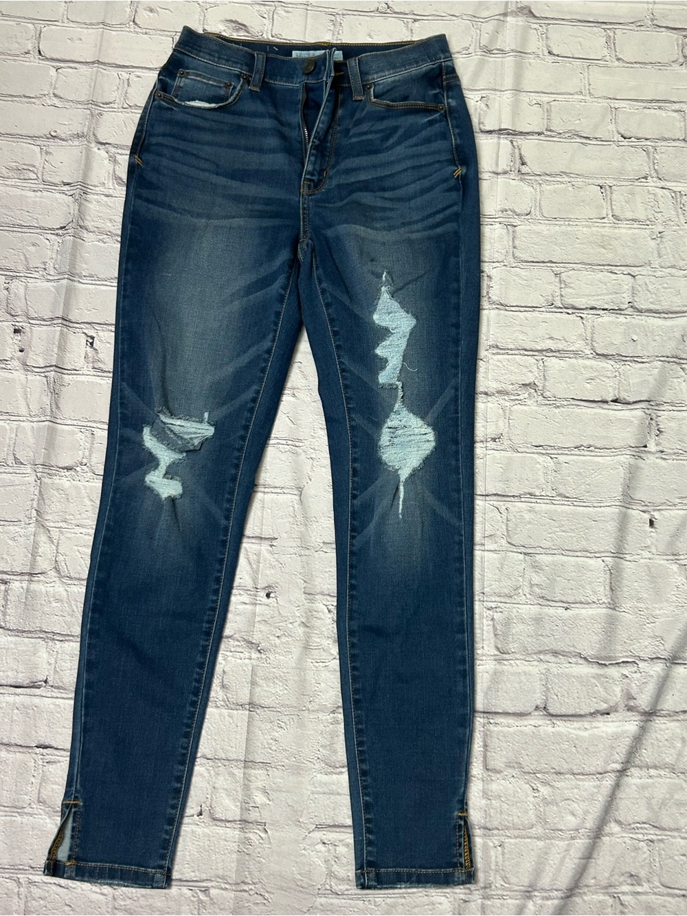 Mudd Dark Blue Distressed Skinny Jeans